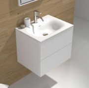 Тумба подвесная под раковину Istone Patience прямоугольная МДФ белый матовый WD2932-0