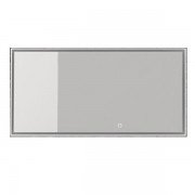 Дзеркало у ванну кімнату квадратне Istone Hannah 80 см з LED-підсвіткою рама білий матовий камінь WD2912-2F