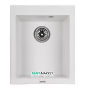 Мийка для кухні Granado Cadiz прямокутна 41х50 см нанограніт white 2305