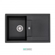Мойка для кухни Granado Valencia врезная 77,5х49,5 см наногранит black shine 0701