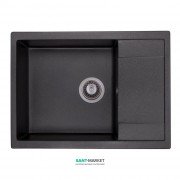 Мийка для кухні Granado Linares врізна 67,5х49,5 см нанограніт black shine 0801
