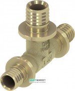 Тройник редукционный TECE TECEflex 90° 20х20х16 мм бронза 760511