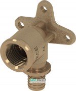 Уголок с настенным креплением Tece TECEflex с внутренней резьбой 25x3/4 бронза 708613