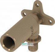 Уголок с настенным креплением удлиненный Tece TECEflex с внутренней резьбой 16x1/2 бронза 708614