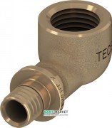 Уголок соединительный 90° TECE TECEflex внутренняя резьба 16 х 1/2  бронза 708101