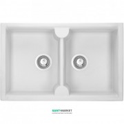 Мийка для кухні Granado Cordoba врізна 78х50 см нанограніт white 1205