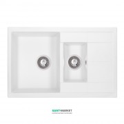 Мийка для кухні Granado Leon врізна 76,5х49 см нанограніт white 1005