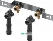 Монтажний комплект Tece TECEflex з настінними куточками для змішувача 16 х 1/2 '' і звукоізоляційні елементами 720560