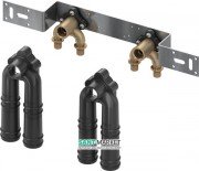 Монтажный комплект Tece TECEflex с настенными U-уголками для смесителя 16 х 1/2'' х 16 и звукоизоляционными элементами 720566