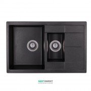 Миття для кухні Granado Leon врізне 76,5х49 см нанограніт black shine 1001