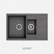 Мийка для кухні Granado Leon врізна 76,5х49 см нанограніт grafito 1009