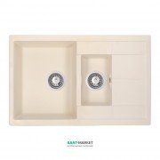 Мийка для кухні Granado Leon врізна 76,5х49 см нанограніт ivory 1004