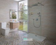 Стінка душова Jika Cubito Pure Perla Glass 120 см прозоре скло H2674200026681