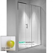 Дверь душевая Jika Cubito Pure 140х195 см профиль хром стекло Arctic H2422480026661