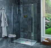 Стенки душевые Jika Cubito Pure Perla Glass серебристый профиль прозрачное стекло H2684250026681