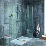 Стінки душові Jika Cubito Pure Perla Glass сріблястий профіль прозоре скло H2694200026681