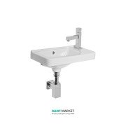 Раковина для ванной Jika Cubito perla 45 см отверстие справа керамика белый H8114241001061