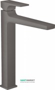 Смеситель для раковины Hansgrohe Metropol 260 с донным клапаном однорычажный черный хром шлифованный 32512340