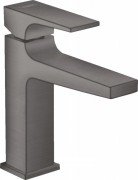 Смеситель для раковины Hansgrohe Metropol 110 с донным клапаном однорычажный черный хром шлифованный 32507340