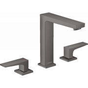 Смеситель для раковины Hansgrohe Metropol 160 с донным клапаном двухвентильный черный хром шлифованный 32515340