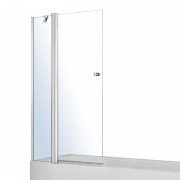 Шторка на ванну 120 см з одним нерухомим елементом і поворотним Volle скло прозоре 10-11-101