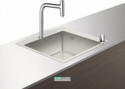 Мойка для кухни Hansgrohe C71 C71-F450-06 с однорычажным кухонным смесителем и системой слива с ручным управлением хром 43201000