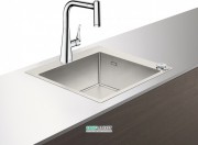 Мойка для кухни Hansgrohe C71 C71-F450-01 с однорычажным кухонным смесителем и системой слива хром 43207000
