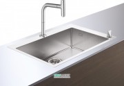 Мойка для кухни Hansgrohe C71 C71-F660-08 с однорычажным кухонным смесителем и системой слива с ручным управлением сталь 43202800