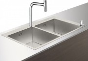 Мойка для кухни Hansgrohe C71 C71-F765-10 с однорычажным кухонным смесителем и системой слива с ручным управлением хром 43203000