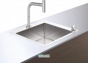 Мийка для кухні Hansgrohe C71 C71-F450-06 з одноважільним кухонним змішувачем і системою зливу з ручним керуванням сталь 43201800