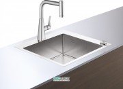 Мийка для кухні Hansgrohe C71 C71-F450-01 з одноважільним кухонним змішувачем і системою зливу сталь 43207800