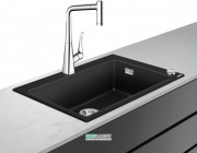 Мойка для кухни Hansgrohe C51 C51-F660-02 с однорычажным смесителем и системой слива с автоматическим управлением графит 43213000