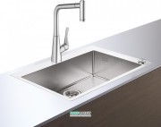 Мийка для кухні Hansgrohe C71 C71-F660-03 з одноважільним кухонним змішувачем і системою зливу з автоматичним управлінням сталь 43209800