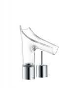 Змішувач для раковини Hansgrohe Axor Starck V зі скляним зливом хром 12115000