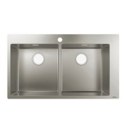 Мойка для кухни встраиваемая двойная Hansgrohe S71 S711-F765 нержавеющая сталь 43303800