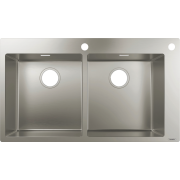 Мийка для кухні вбудована подвійна Hansgrohe S71 S712-F765 нержавіюча сталь 43311800