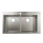 Мийка для кухні вбудована подвійна Hansgrohe S71 S711-F765 нержавіюча сталь 43303800