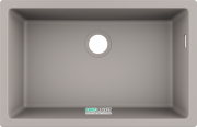 Мойка для кухни монтаж под столешницу Hansgrohe S51 S510-U660 SilicaTec серый бетон 43432380