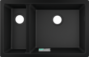 Мойка для кухни монтаж под столешницу Hansgrohe S51 S510-U635 SilicaTec черный графит 43433170