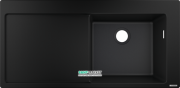 Мийка для кухні вбудована Hansgrohe S51 S514-F450 SilicaTec чорний графіт 43314170
