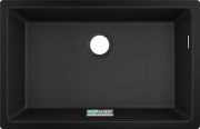 Мийка для кухні монтаж під стільницю Hansgrohe S51 S510-U660 SilicaTec чорний графіт 43432170