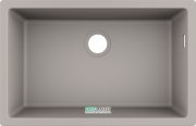 Мийка для кухні монтаж під стільницю Hansgrohe S51 S510-U660 SilicaTec сірий бетон 43432380
