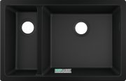 Мийка для кухні монтаж під стільницю Hansgrohe S51 S510-U635 SilicaTec чорний графіт 43433170