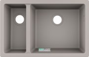 Мийка для кухні монтаж під стільницю Hansgrohe S51 S510-U635 SilicaTec сірий бетон 43433380