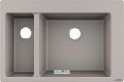 Мийка для кухні вбудована Hansgrohe S51 S510-F635 SilicaTec сірий бетон 43315380