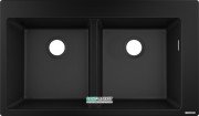 Мийка для кухні вбудована Hansgrohe S51 S510-F770 SilicaTec чорний графіт 43316170
