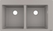 Мийка для кухні вбудована Hansgrohe S51 S510-F770 SilicaTec сірий бетон 43316380