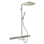 Душова стійка Hansgrohe Axor ShowerSolutions з верхнім і ручним душем шліфований нікель 27984820