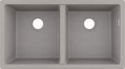 Мийка для кухні монтаж під стільницю Hansgrohe S51 S510-U770 SilicaTec сірий бетон 43434380