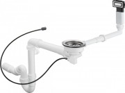 Сифон для раковин з автоматичним комплектом слив-перелив Hansgrohe D14-12 Select білий / нержавіюча сталь 43941800